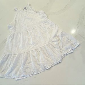 White flowy mini dress